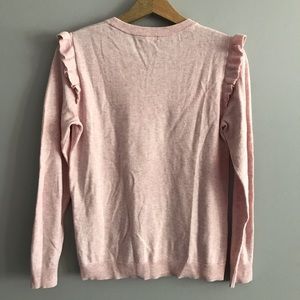 J. Crew Factory Sweaters - J Crew Factory Ruffle Shoulder Crewneck Sweater J. Crew Factory Sweaters - J Crew Factory Ruffle Shoulder Crewneck Sweater